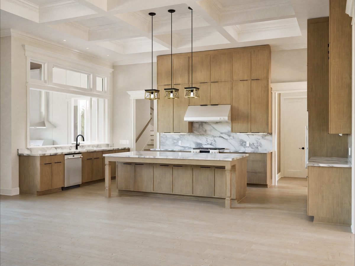 3D rendering of a Persica kitchen
